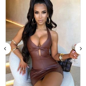 Brown Cocktail Dress